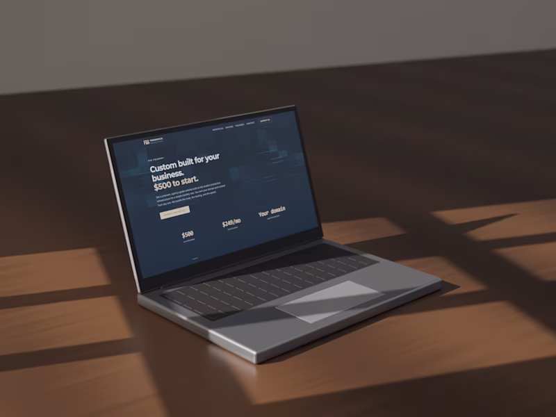 Cover image for Foundry website: $500 to start, then $249 a month