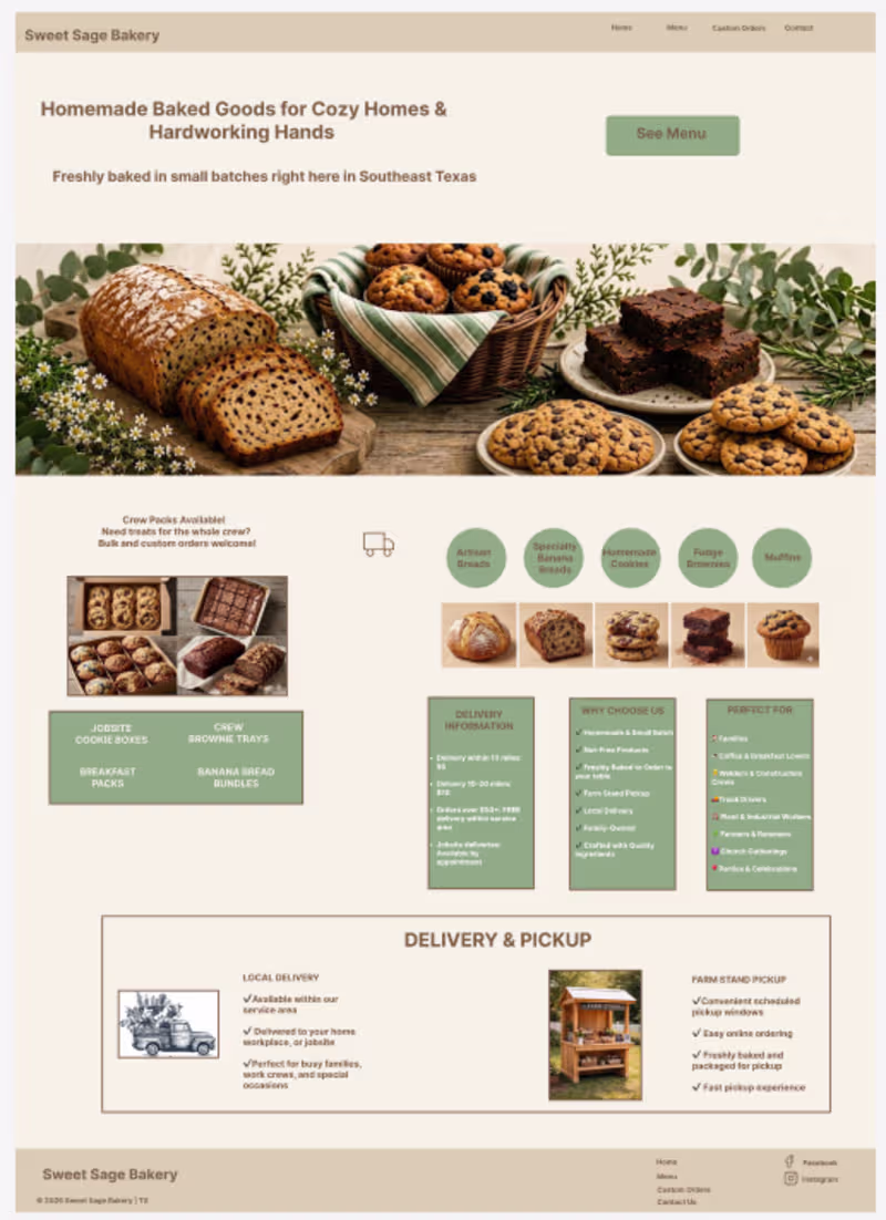 Cover image for Artisan Bakery Landing Page Concept
