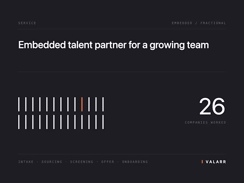 Cover image for Embedded talent partner for a growing team