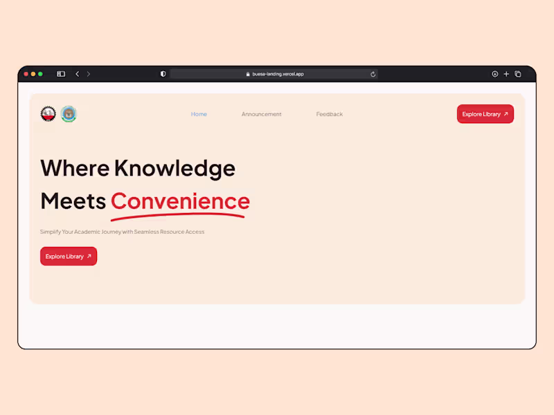 Cover image for BUESA E-library Landing Page