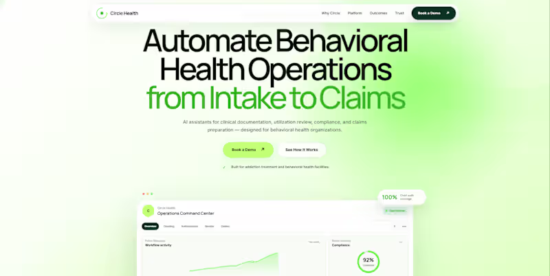 Cover image for Circle Health — B2B SaaS Website Design & Development
