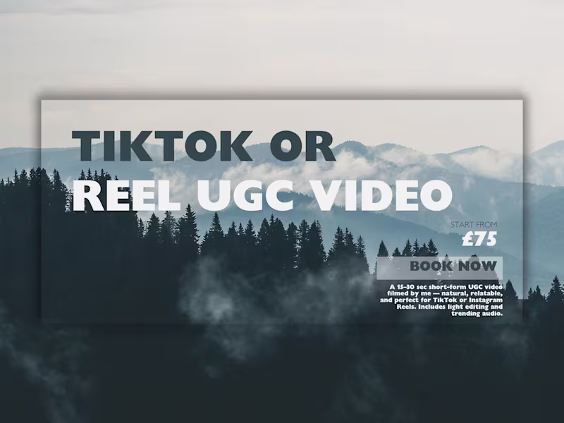 Cover image for TikTok or Reel UGC Video