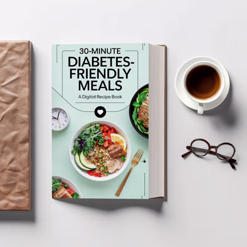 Cover image for 30-Minute Diabetes-Friendly Meals: A Digital Recipe Book