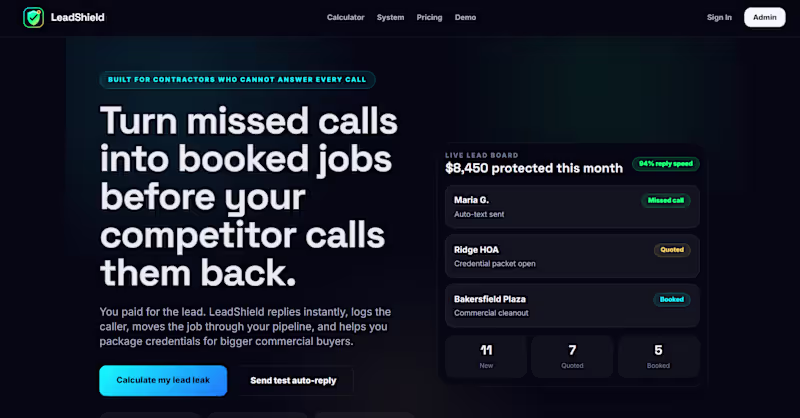 Cover image for LeadShield: Turning Missed Calls Into