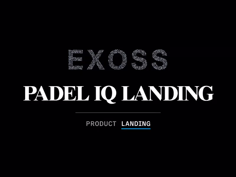 Cover image for PADEL IQ Landing — A