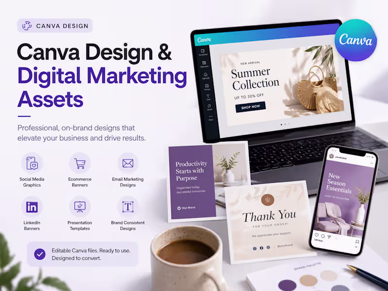 Cover image for 🎨 Canva Design & Digital Marketing Assets