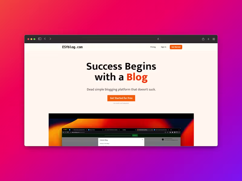 Cover image for EsyBlog.com - Full Fledged Blogging Platform
