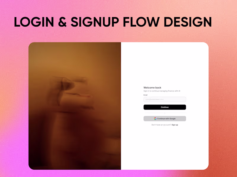 Cover image for A modern login and signup flow design for your app or website