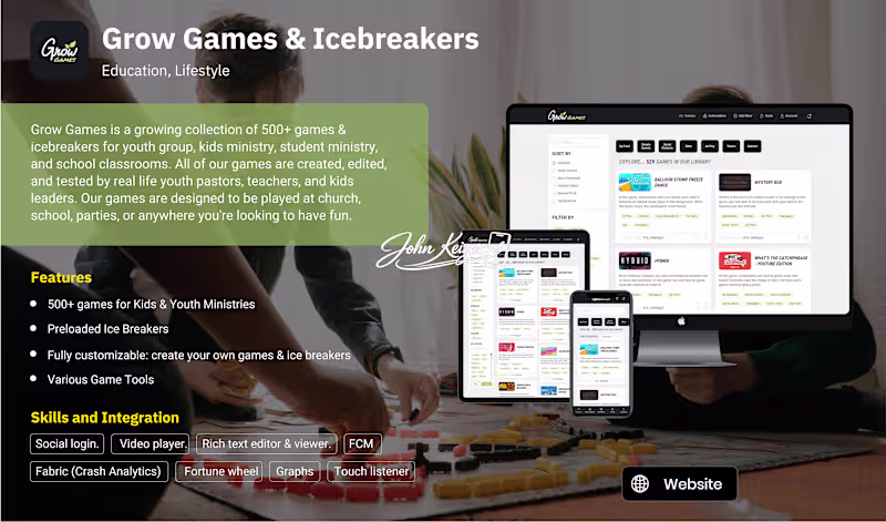 Cover image for Grow Games & Icebreakers -