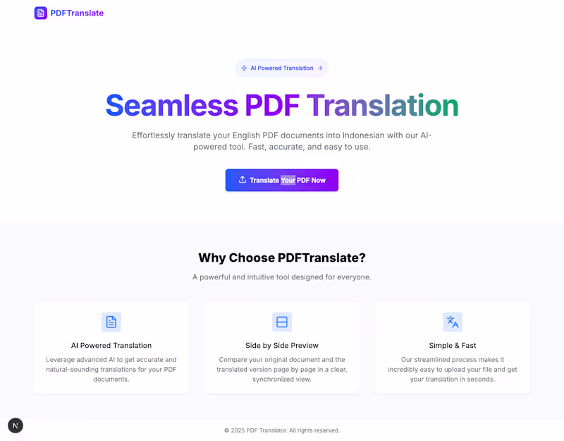 Cover image for AI PDF Translation