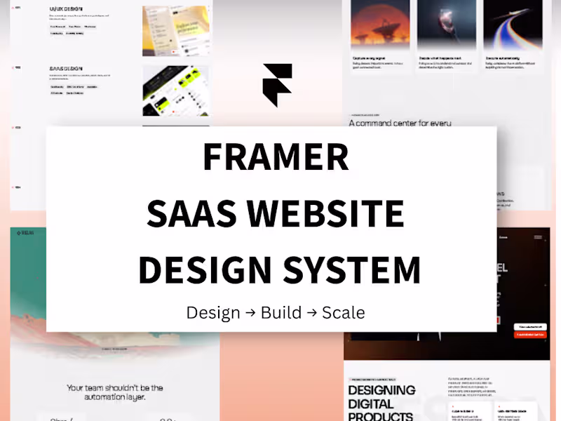 Cover image for Framer SaaS Website + Design System