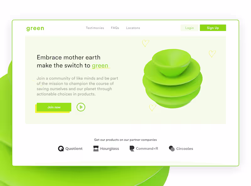 Cover image for eco-friendly platform landing page