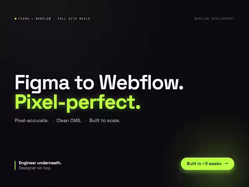 Cover image for Custom Webflow Website, Built From Your Figma