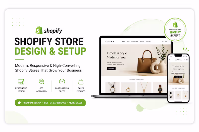 Cover image for Shopify E-commerce Store Design | Professional & Mobile-Friendly