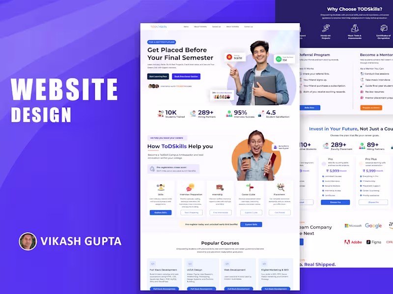 Cover image for Website UI/UX Design