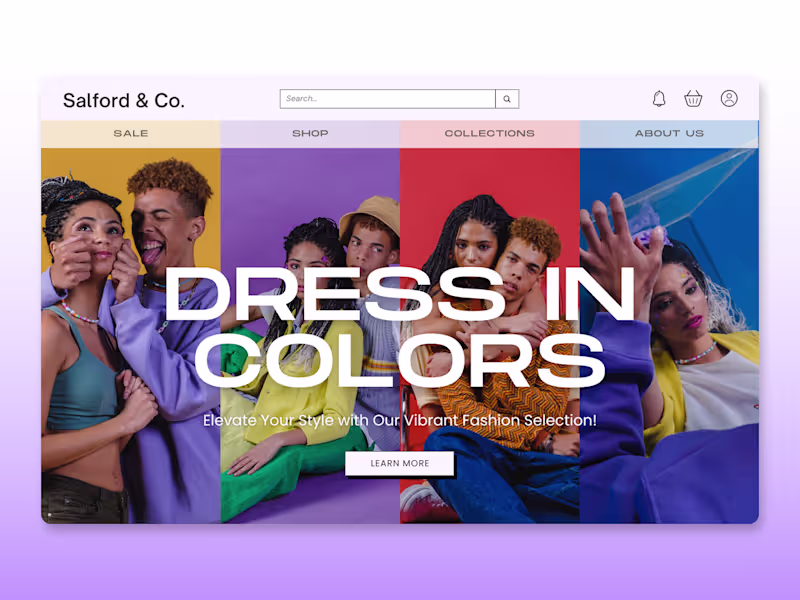 Cover image for Vibrant Landing Page for Salford & Co.