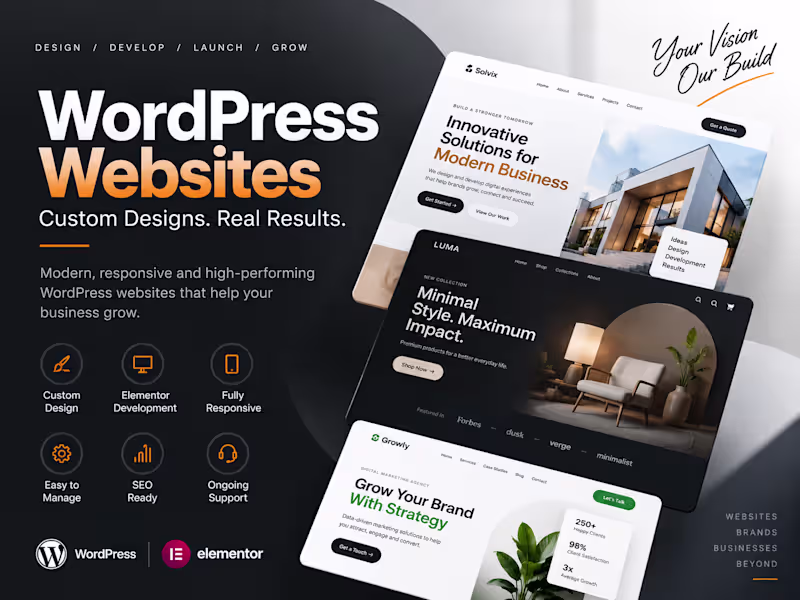 Cover image for WordPress Website Design & Development with Elementor
