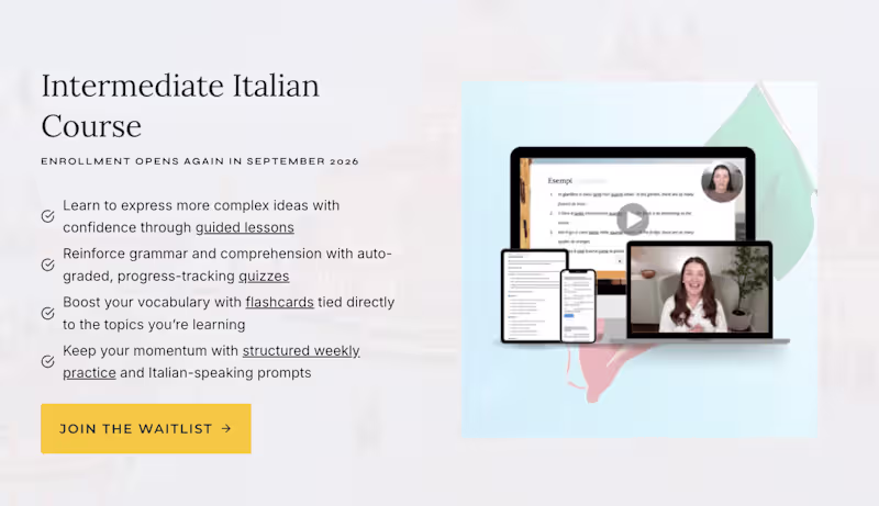 Cover image for Italian Learning Courses