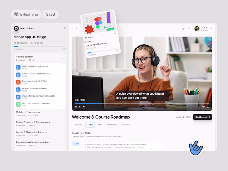 Cover image for UI/UX Revamp for LearnSphere E-Learning Platform