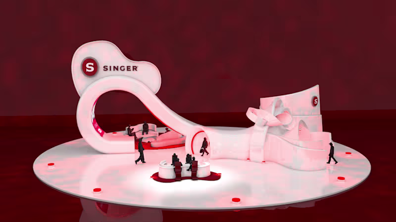 Cover image for SINGER – 3D Design & Modeling / Pop-Up Brochure Design