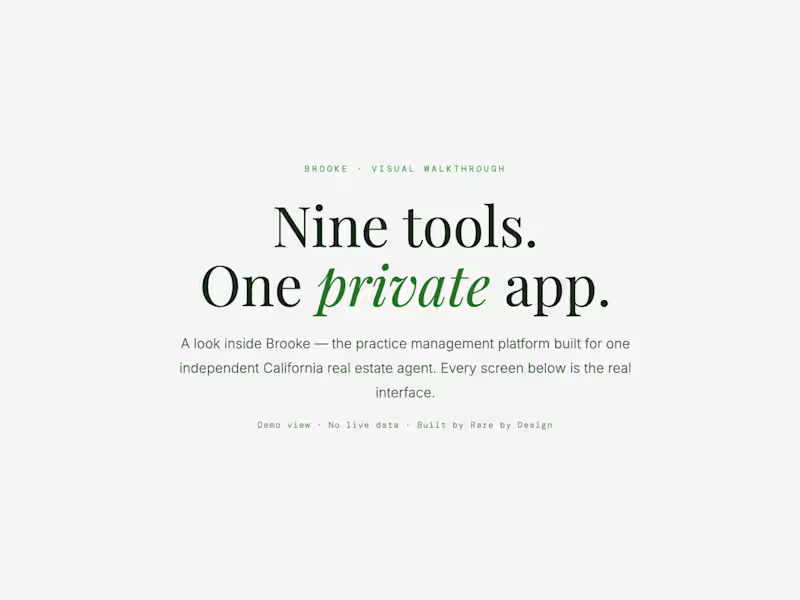 Cover image for Brooke — Private AI Platform for Real Estate
