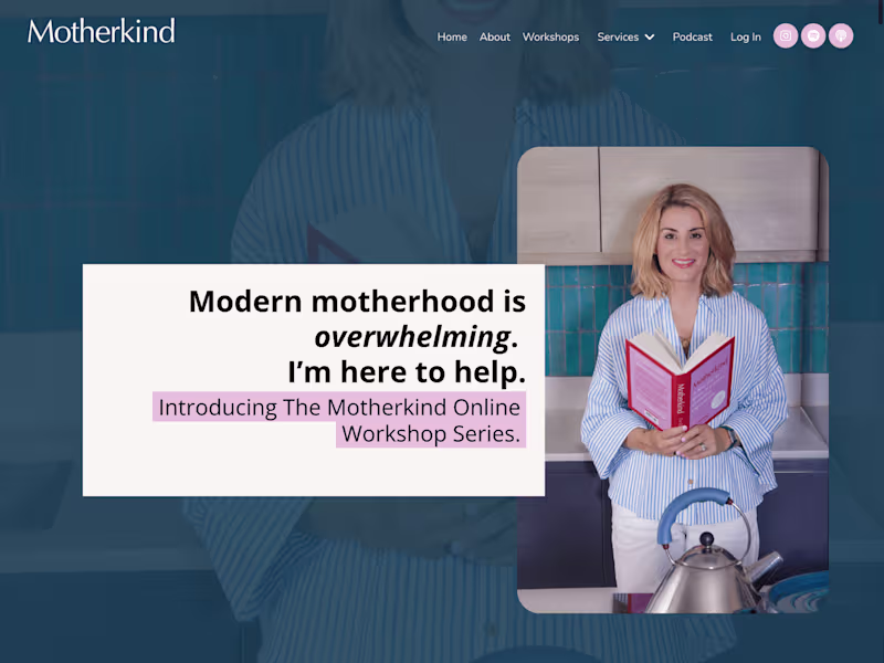 Cover image for Motherkind - Workshop Sales Page