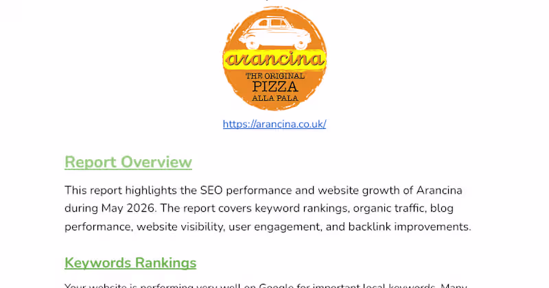 Cover image for SEO Performance Enhancement for Arancina