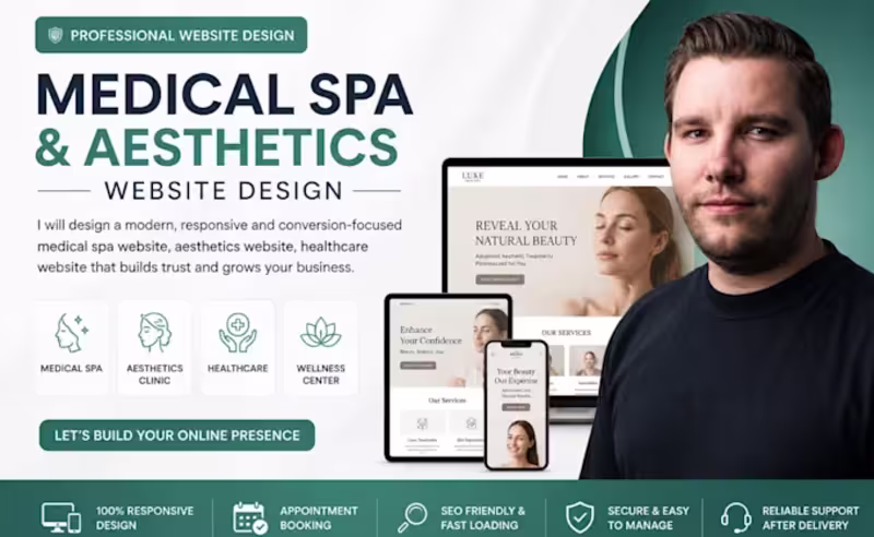 Cover image for I will design medical spa website, aesthetics website healthcare