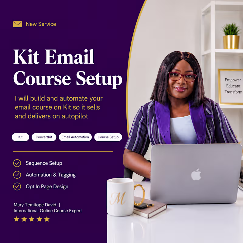 Cover image for I will set up your Kit email course  so it sells and delivers 