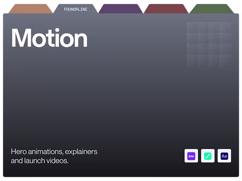 Cover image for Motion Design & Explainer Animation | Jitter, Lottie