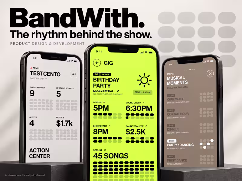 Cover image for BandWith — Product Design for Live Music Management