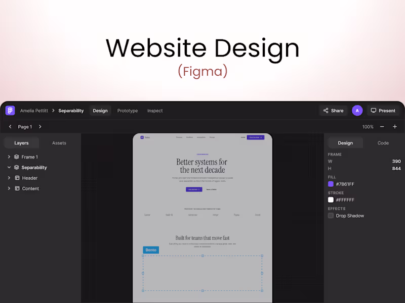 Cover image for Website Design - Figma