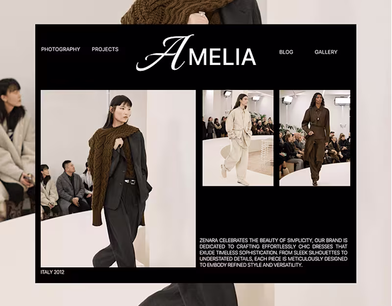 Cover image for Fashion photographer & Art Director portfolio website