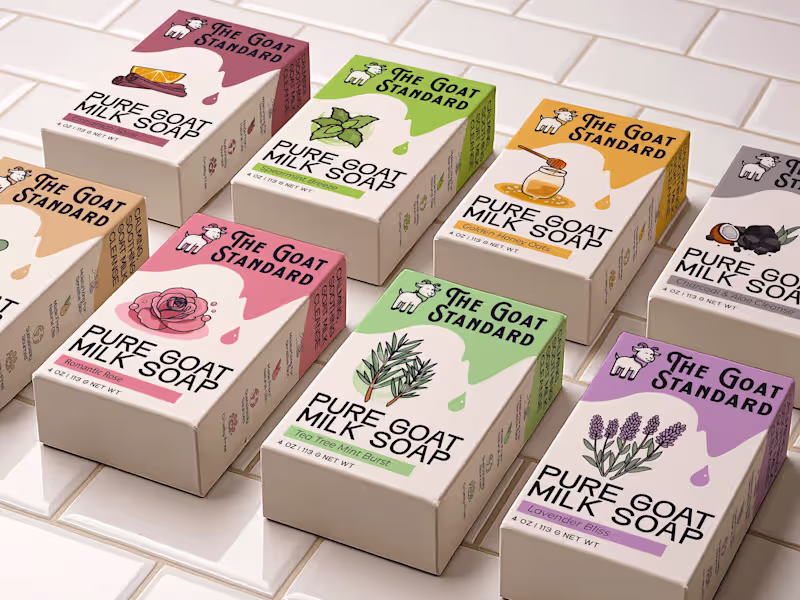 Cover image for The Goat Standard-Soap Brand Identity & Packaging Design