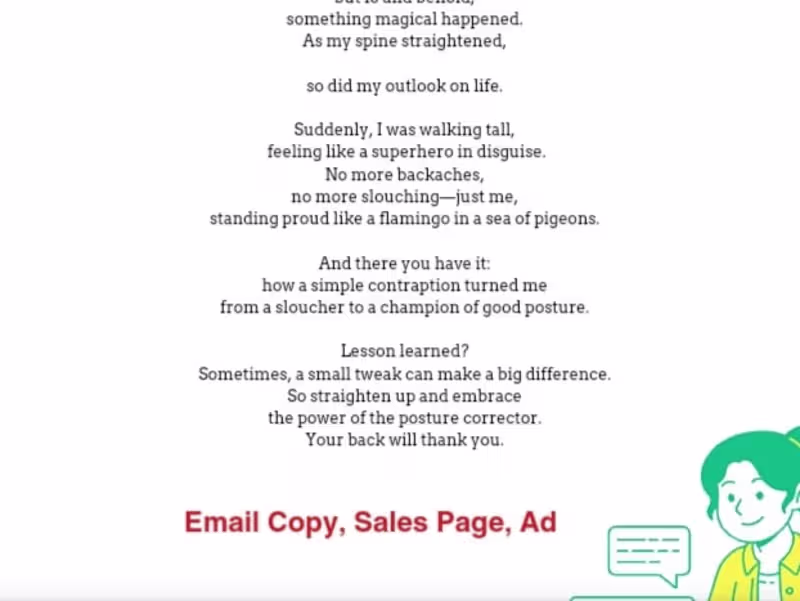 Cover image for Transforming ideas into compelling copy that captivatesconverts.
