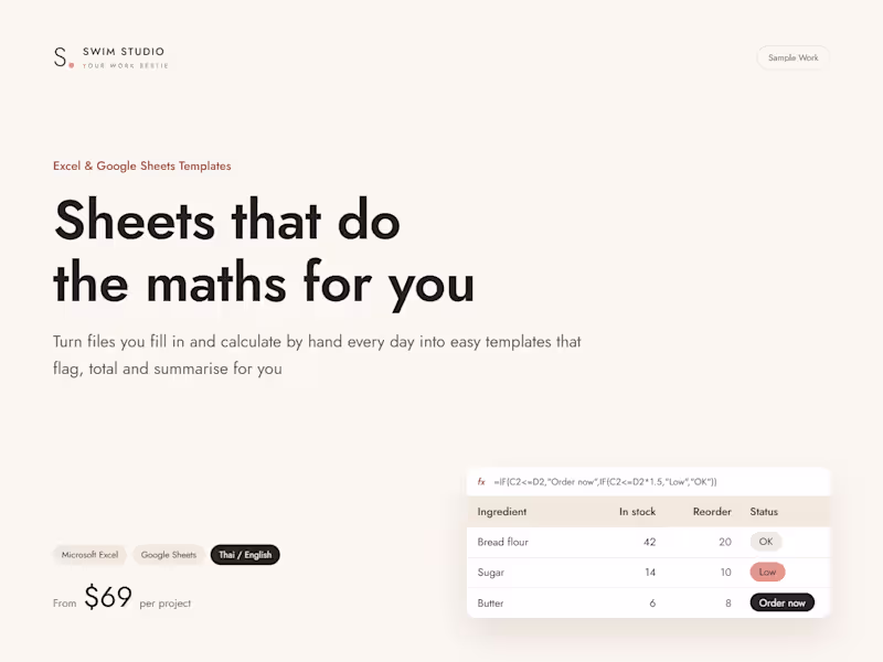 Cover image for Excel & Google Sheets Templates