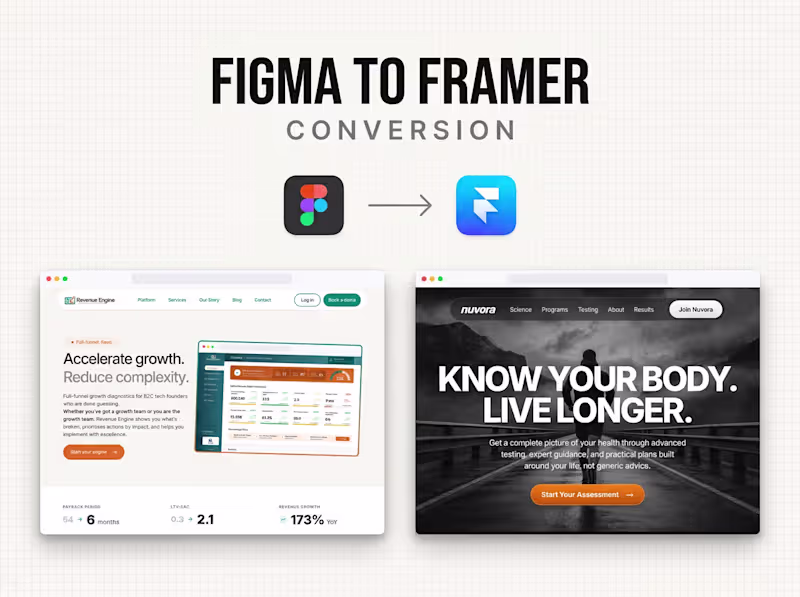 Cover image for Figma to Framer — Pixel-Perfect Build