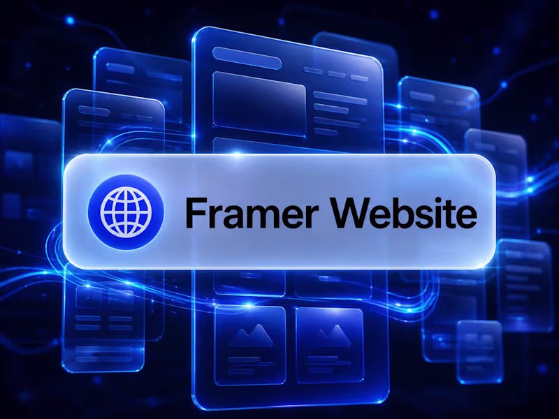 Cover image for Framer Website — Design + Build, Multi-Page
