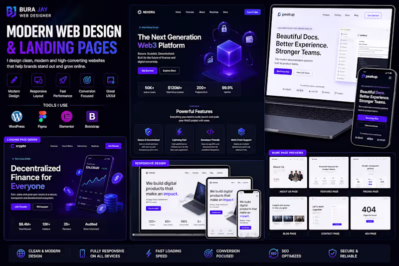 Cover image for Modern Web Design & Landing