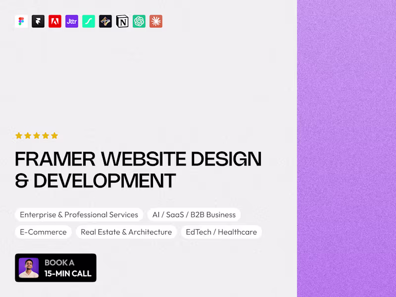 Cover image for Framer Website Design & Development