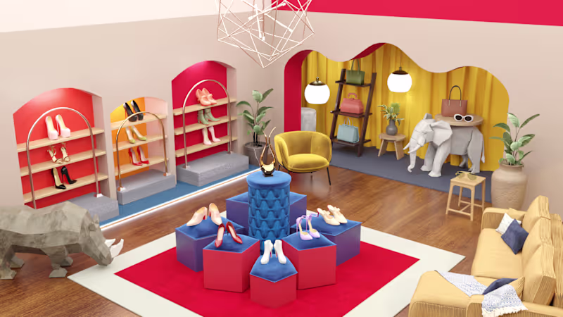 Cover image for 3d Interior "isometric store concept"