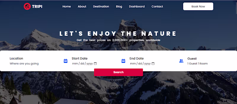 Cover image for A tourism-focused website built with Next.js, showcasing the...