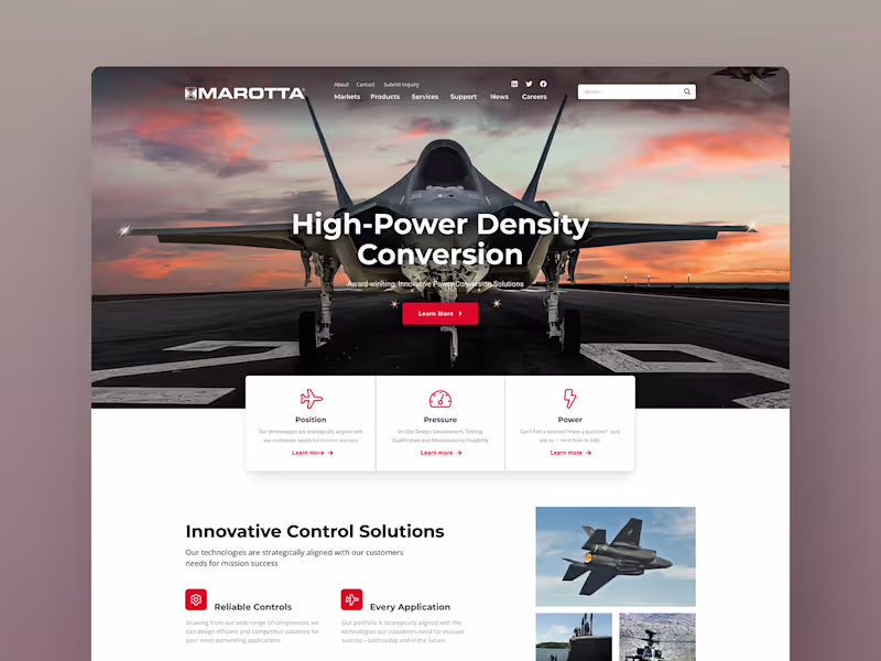 Cover image for Marotta - Landing Page, Website :: Behance