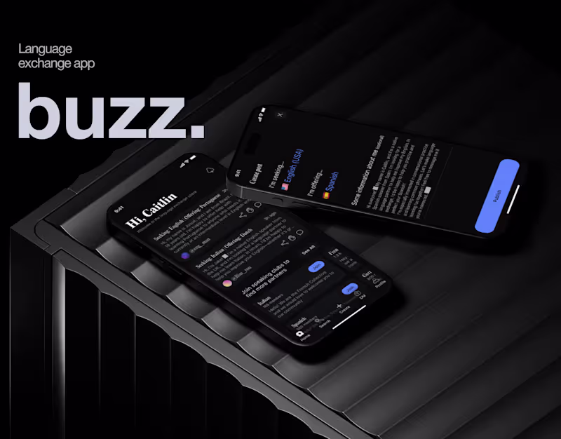 Cover image for Social media | Language exchange app | buzz