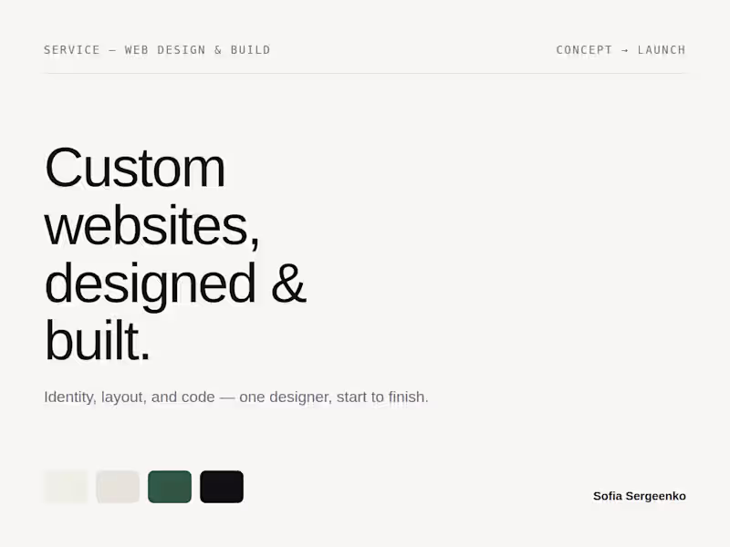 Cover image for Custom Website - Designed & Built, from Concept to Launch