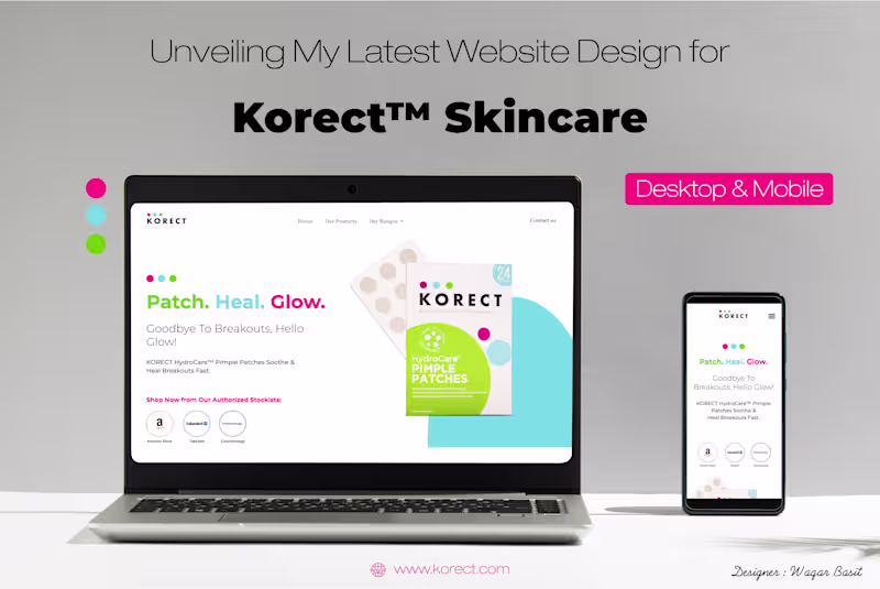 Cover image for My Latest UI/UX Design for Korect™ Website 🌿💻