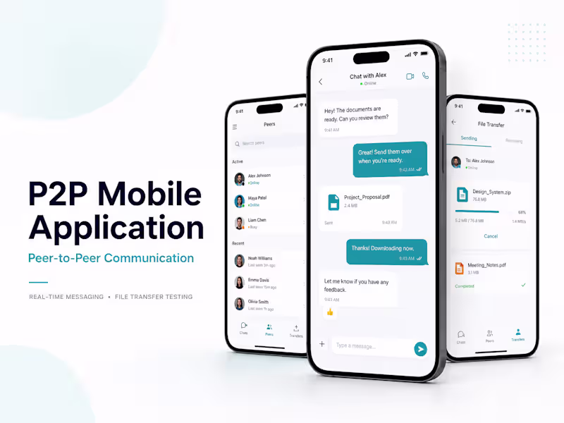 Cover image for P2P Mobile Application – Peer-to-Peer Communication Platform