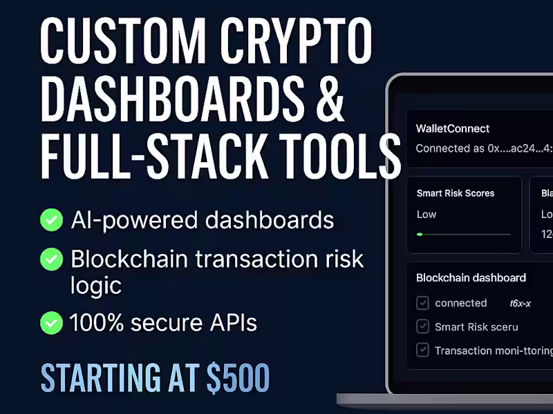 Cover image for Build Secure Web3 Dashboards, Blockchain Tools & AI-Powered Apps