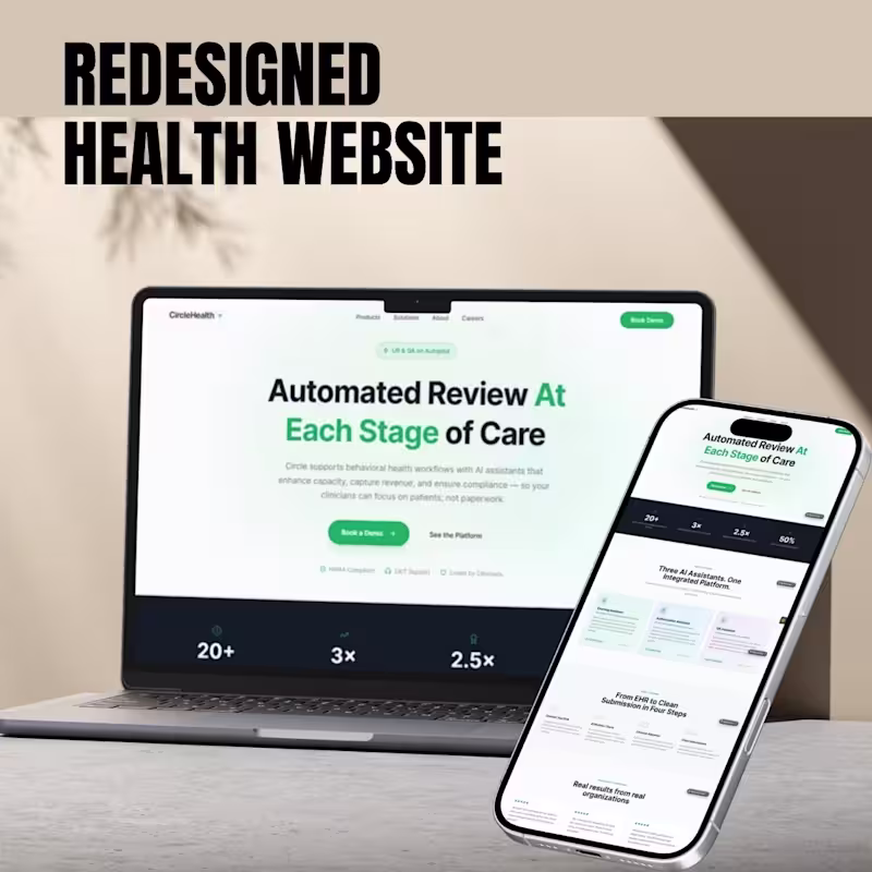 Cover image for Redesign of an Health Website