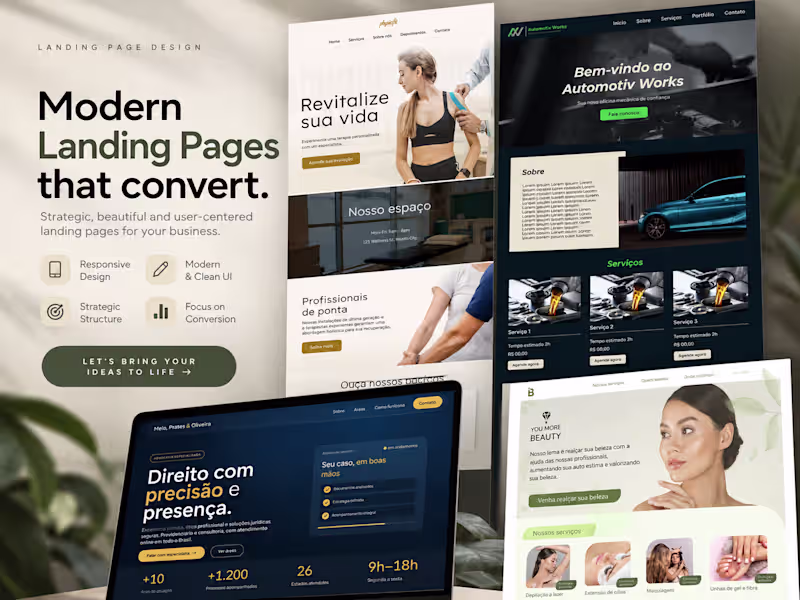 Cover image for I Will Design a Modern, High-Converting Landing Page in Figma 